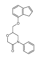 6-(3H-inden-4-yloxymethyl)-4-phenyl-morpholin-3-one Structure