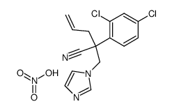 2-(2,4-Dichloro-phenyl)-2-imidazol-1-ylmethyl-pent-4-enenitrile; compound with nitric acid结构式