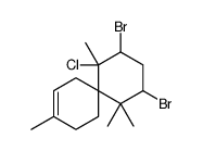 2,4-dibromo-5-chloro-1,1,5,9-tetramethylspiro[5.5]undec-9-ene结构式