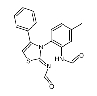 3-(2-formylamino-4-methyl-phenyl)-2-formylimino-4-phenyl-2,3-dihydro-thiazole结构式