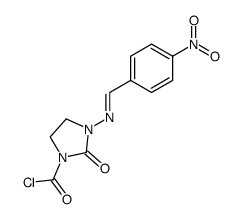 3-(4-nitro-benzylideneamino)-2-oxo-imidazolidine-1-carbonyl chloride结构式