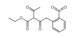 ethyl 2-acetyl-3-oxo-4-(2-nitrophenyl)butanoate Structure