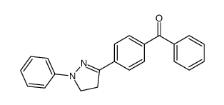 phenyl-[4-(2-phenyl-3,4-dihydropyrazol-5-yl)phenyl]methanone Structure