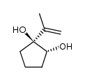 1-isopropenyl-cyclopentane-1r,2t-diol结构式