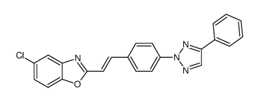 5-chloro-2-[4-(4-phenyl-[1,2,3]triazol-2-yl)-styryl]-benzooxazole结构式