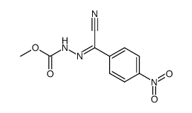 N'-[1-Cyano-1-(4-nitro-phenyl)-meth-(Z)-ylidene]-hydrazinecarboxylic acid methyl ester结构式