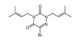 6-bromo-2,4-bis(3-methylbut-2-enyl)-1,2,4-triazine-3,5-dione Structure