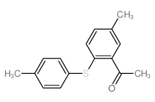 1-[5-methyl-2-(4-methylphenyl)sulfanyl-phenyl]ethanone结构式