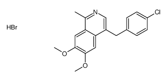 4-[(4-chlorophenyl)methyl]-6,7-dimethoxy-1-methylisoquinolin-2-ium,bromide Structure