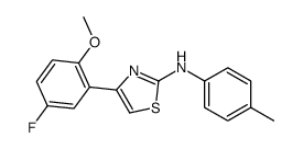 4-(5-fluoro-2-methoxyphenyl)-N-(4-methylphenyl)-1,3-thiazol-2-amine Structure