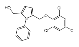 [1-phenyl-5-[(2,4,6-trichlorophenoxy)methyl]pyrrol-2-yl]methanol结构式