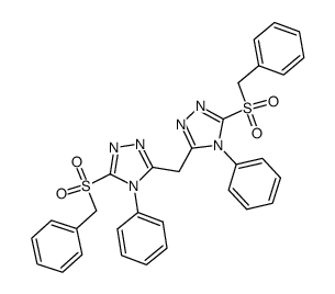 4,4'-diphenyl-5,5'-bis-phenylmethanesulfonyl-4H,4'H-3,3'-methanediyl-bis-[1,2,4]triazole Structure