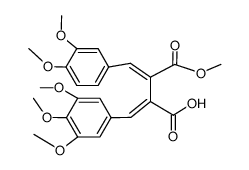 (2E,3E)-3-(methoxycarbonyl)-2-(3,4,5-trimethoxybenzylidene)-4-(3,4-dimethoxyphenyl)but-3-enoic acid Structure