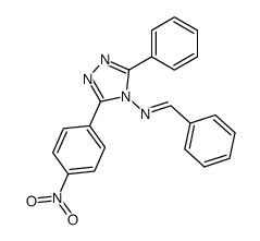 benzylidene-[3-(4-nitro-phenyl)-5-phenyl-[1,2,4]triazol-4-yl]-amine结构式