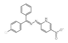 Benzophenone,4-chloro-, (5-nitro-2-pyridyl)hydrazone (8CI)结构式