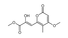 (Z)-2-Hydroxy-3-(4-methoxy-3-methyl-6-oxo-6H-pyran-2-yl)-acrylic acid methyl ester Structure