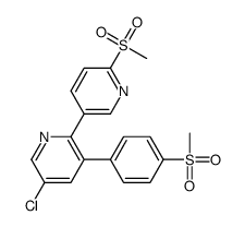 5-chloro-3-(4-methylsulfonylphenyl)-2-(6-methylsulfonylpyridin-3-yl)pyridine Structure