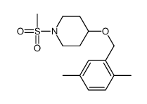 4-[(2,5-dimethylphenyl)methoxy]-1-methylsulfonylpiperidine结构式