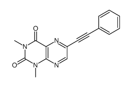 1,3-dimethyl-6-(2-phenylethynyl)pteridine-2,4-dione结构式