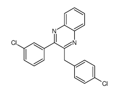 2-(3-chlorophenyl)-3-[(4-chlorophenyl)methyl]quinoxaline Structure