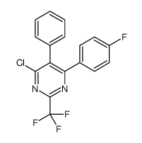 4-chloro-6-(4-fluorophenyl)-5-phenyl-2-(trifluoromethyl)pyrimidine Structure