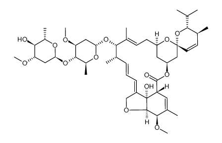 25-De(1-methylpropyl)-25-(1-methylethyl)avermectin A1a结构式