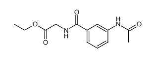 ethyl 2-(3-acetamidobenzamido)acetate结构式