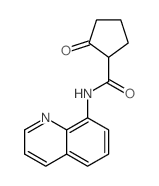 2-oxo-N-quinolin-8-yl-cyclopentane-1-carboxamide structure