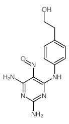 Benzeneethanol,4-[(2,6-diamino-5-nitroso-4-pyrimidinyl)amino]- structure