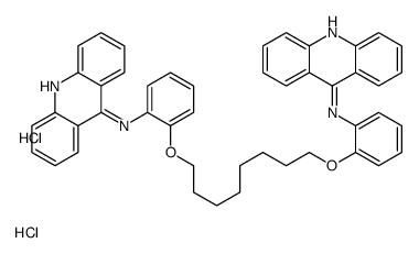 acridin-9-yl-[2-[8-[2-(acridin-9-ylazaniumyl)phenoxy]octoxy]phenyl]azanium,dichloride Structure