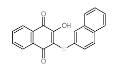 4-hydroxy-3-naphthalen-2-ylsulfanyl-naphthalene-1,2-dione structure