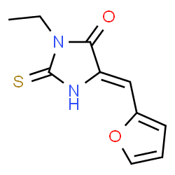 4-Imidazolidinone,3-ethyl-5-(2-furanylmethylene)-2-thioxo-(9CI) structure