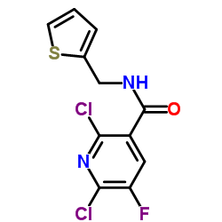 2,6-Dichloro-5-fluoro-N-(thien-2-ylmethyl)nicotinamide结构式