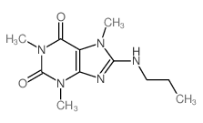 1,3,7-trimethyl-8-propylamino-purine-2,6-dione structure