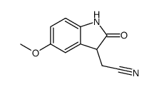(5-methoxy-2-oxo-2,3-dihydro-1H-indol-3-yl)acetonitrile结构式