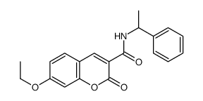 7-ethoxy-2-oxo-N-(1-phenylethyl)chromene-3-carboxamide结构式