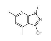 1,4,6-trimethyl-1,2-dihydro-pyrazolo[3,4-b]pyridin-3-one结构式