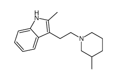 2-Methyl-3-(2-(3-methyl-1-piperidinyl)ethyl)-1H-indole结构式