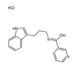 N-(3-(3-Indolyl)propyl)nicotinamide hydrochloride结构式