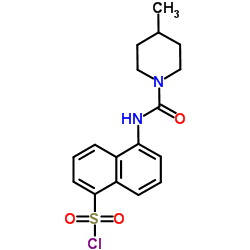 5-[(4-METHYLPIPERIDINE-1-CARBONYL)AMINO]NAPHTHALENE-1-SULFONYLCHLORIDE picture