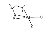 dichloro(2,2-dimethylbut-3-en-1-yl methyl sulphide)palladium(II)结构式