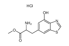 Methyl α-Amino-(4-hydroxy-6-benzothiazolyl)propionate Hydrochloride结构式