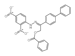 Acetophenone,2-hydroxy-4'-phenyl-, (2,4-dinitrophenyl)hydrazone, benzoate (8CI) structure