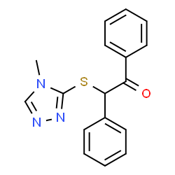 2-[(4-Methyl-4H-1,2,4-triazol-3-yl)sulfanyl]-1,2-diphenylethanone structure