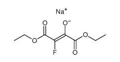 diethyl 2-oxo-3-fluorobutan-1,4-dioate sodium salt Structure