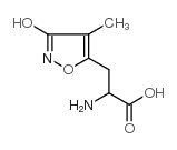 2-氨基-3-(3-羟基-4-甲基异噁唑-5-基)-丙酸结构式