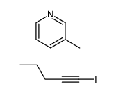 1-iodopent-1-yne compound with 3-methylpyridine (1:1)结构式