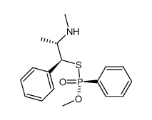 O-methylS-((1S,2S)-2-(methylamino)-1-phenylpropyl) (S)-phenylphosphonothioate结构式