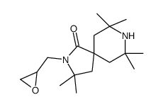 2,2,7,7,9,9-hexamethyl-1-oxa-3-(oxiranylmethyl)-3,8-diazaspiro[4.5]decan-4-one结构式