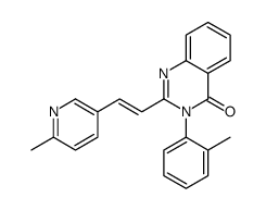 3-(2-methylphenyl)-2-[(E)-2-(6-methylpyridin-3-yl)ethenyl]quinazolin-4-one结构式